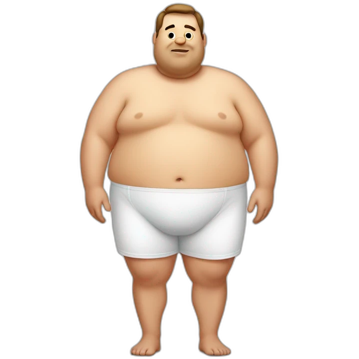 Fat man wearing two undershirts emoji