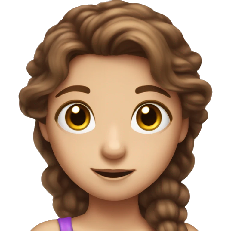 Fairy with timer bell wand and hazel eyes and brown hair emoji