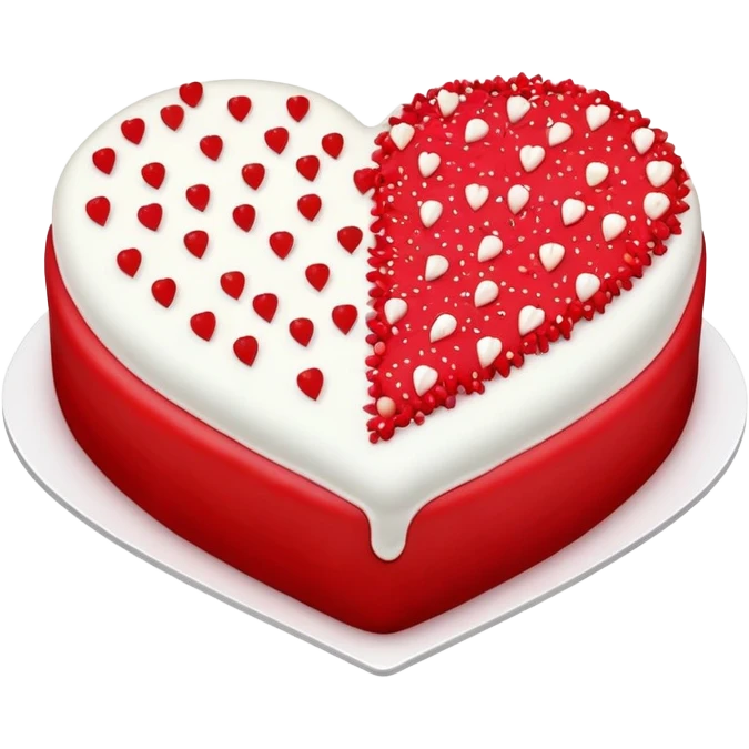 Heart shaped cake emoji