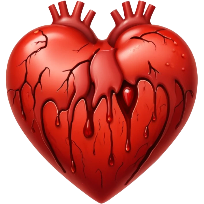 Bloody red heart emoji
