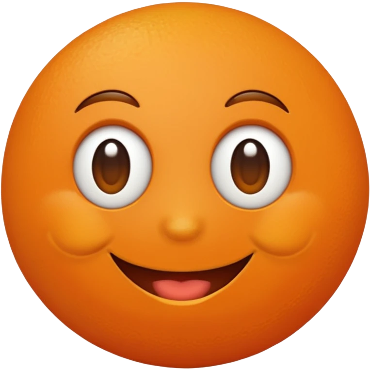 i want a happy orange., emoji