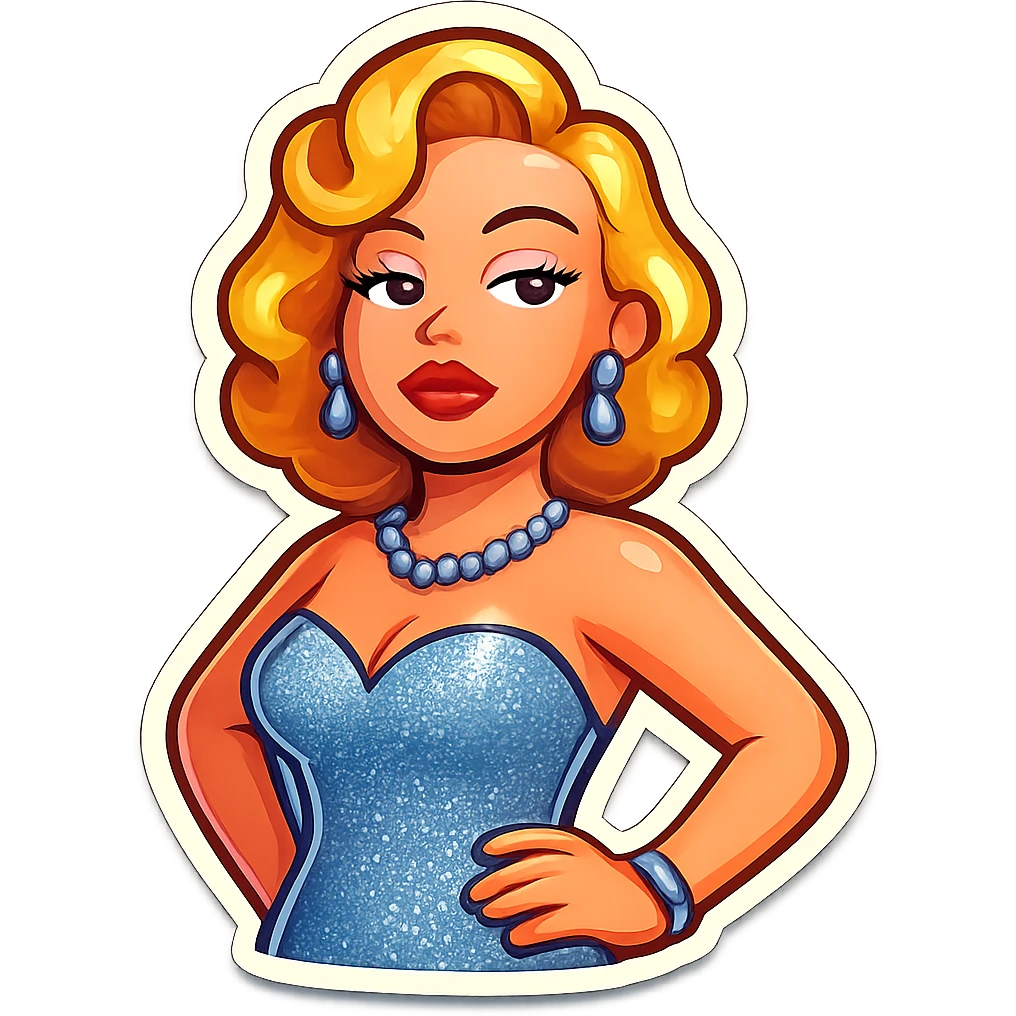 Remove the background from this glamorous Hollywood film star emoji, keeping the style and subject unchanged. emoji