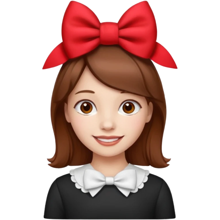 Girl with red bow on her head emoji