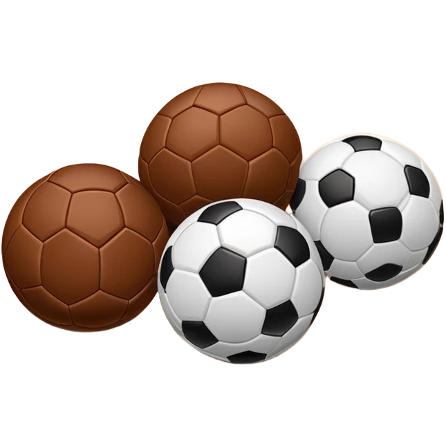 A close-up of footballs and a goal on a covered indoor futsal court with a wooden floor. The scene highlights the details of the balls and goalposts, with the smooth, polished court surface creating a clean and focused atmosphere for the game. emoji