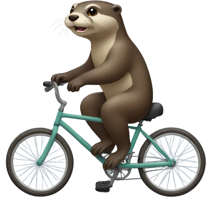 Otter on a bike emoji