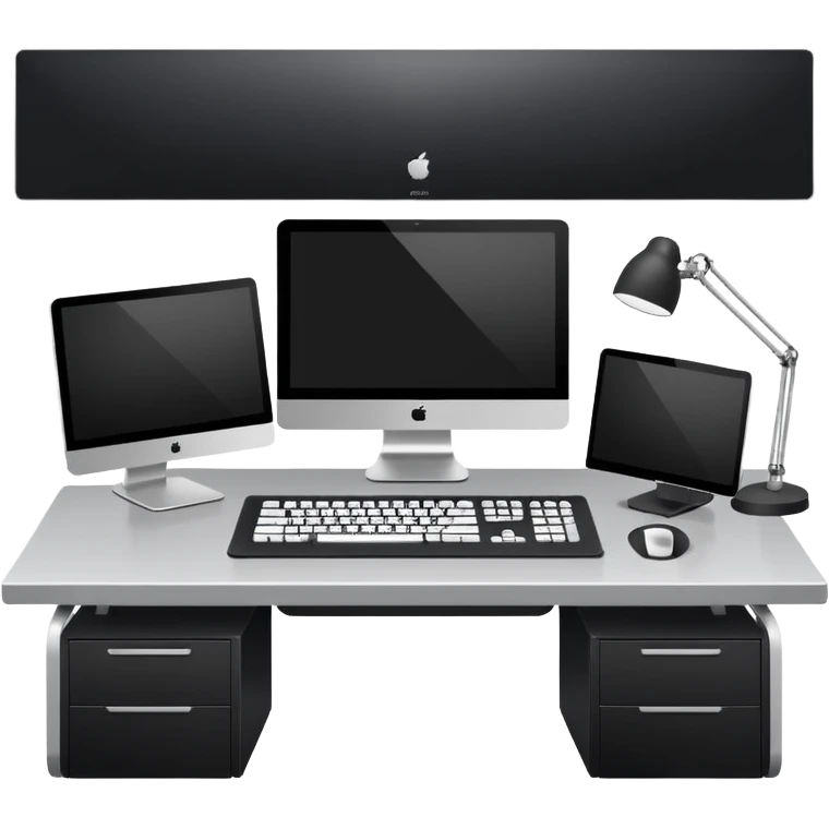 Pc setup with two monitors emoji