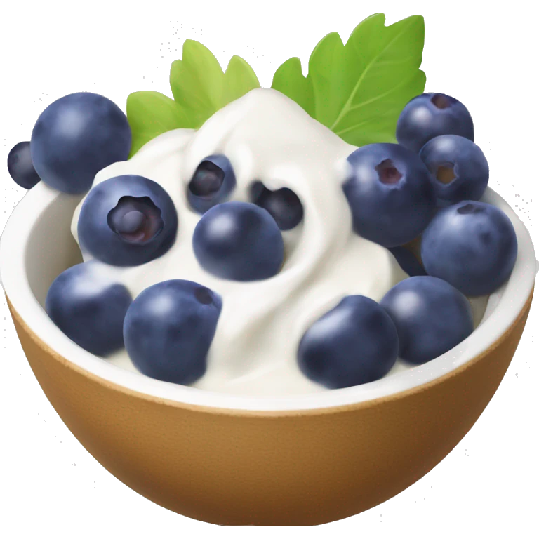 yoghurt bowl with grapes and blueberries emoji