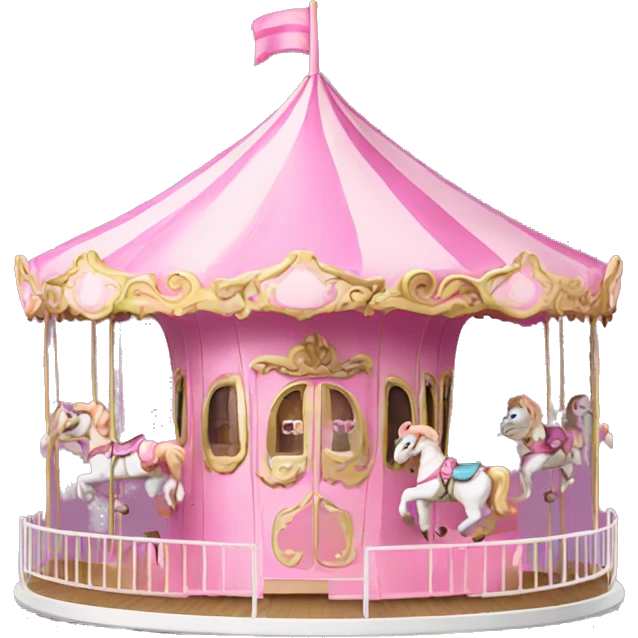 pink carousel house emoji