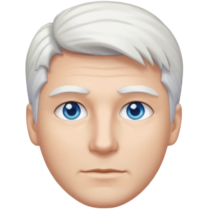 White-haired guy that looks and has beautiful blue eyes  emoji