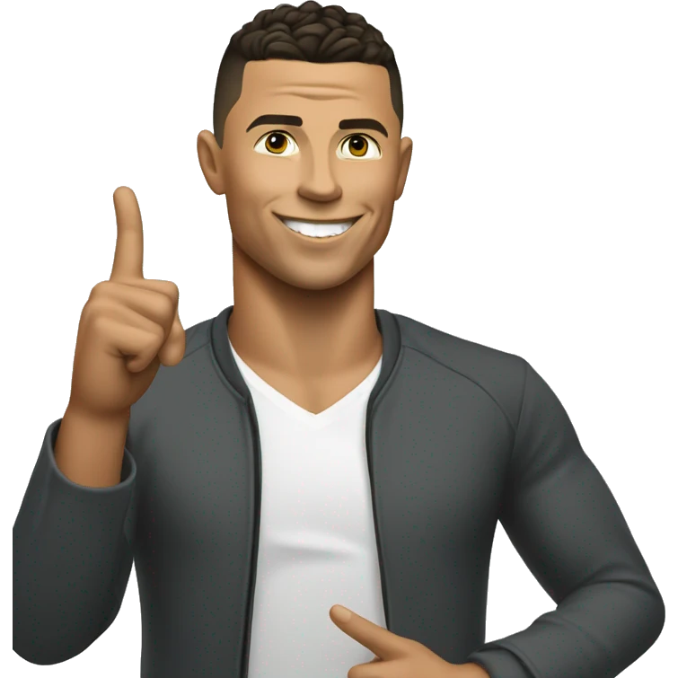 Ronaldo doing a peace sign emoji