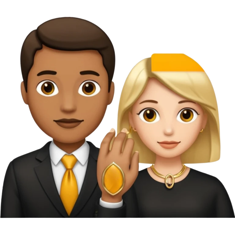 🤴🏻💍👸🏼 emoji