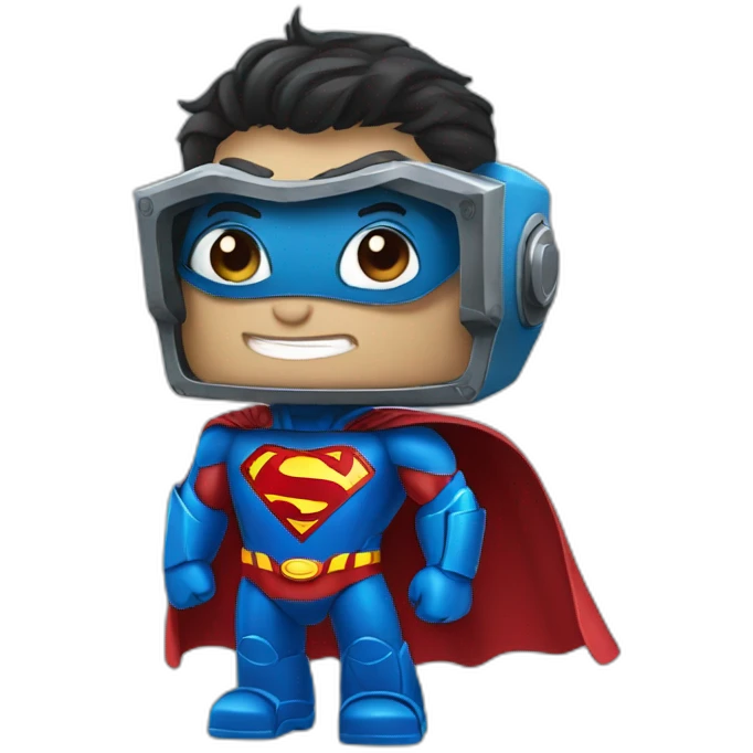 robot disguised as superman emoji