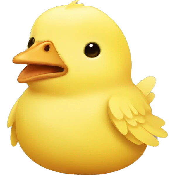 Cute yellow chick giving a kiss emoji