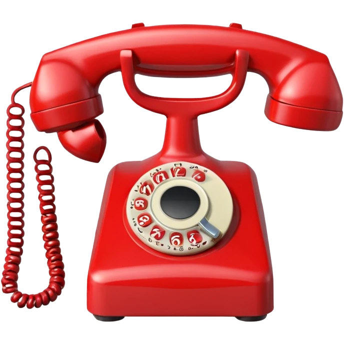 telephone red emoji