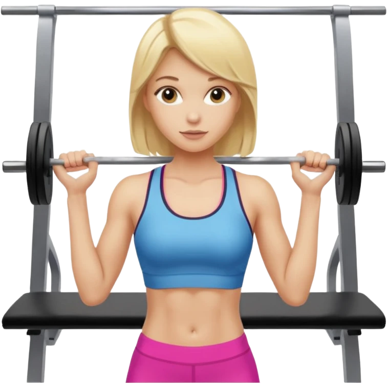 Blonde girl gym  emoji