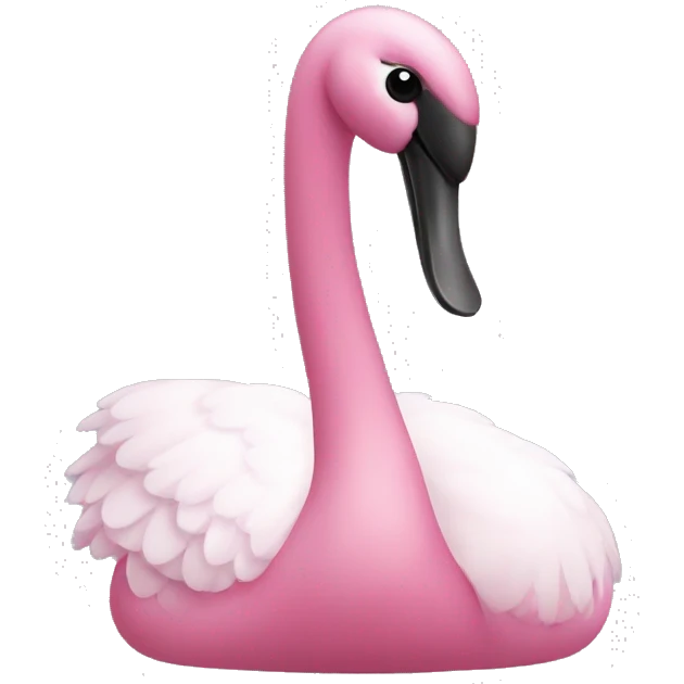 Pink swan emoji