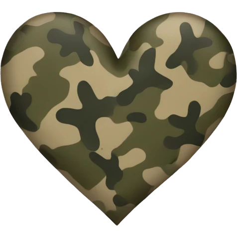 Camouflage heart emoji