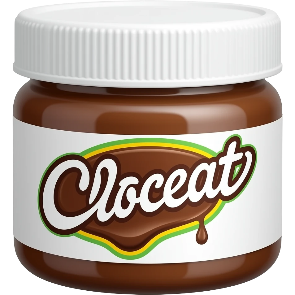 chocolate spread jar nog logo white lid emoji