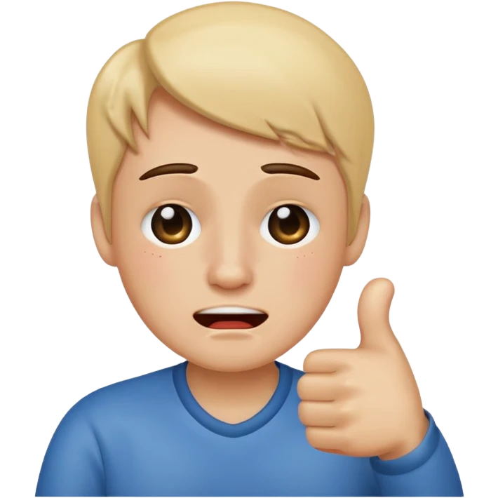 Crying face putting a thumbs up  emoji