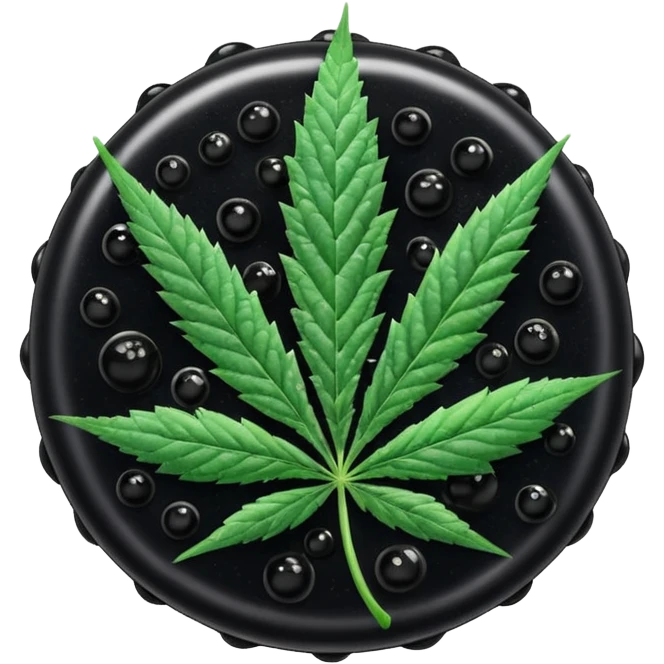 frozen caviar with cannabis leaf emoji