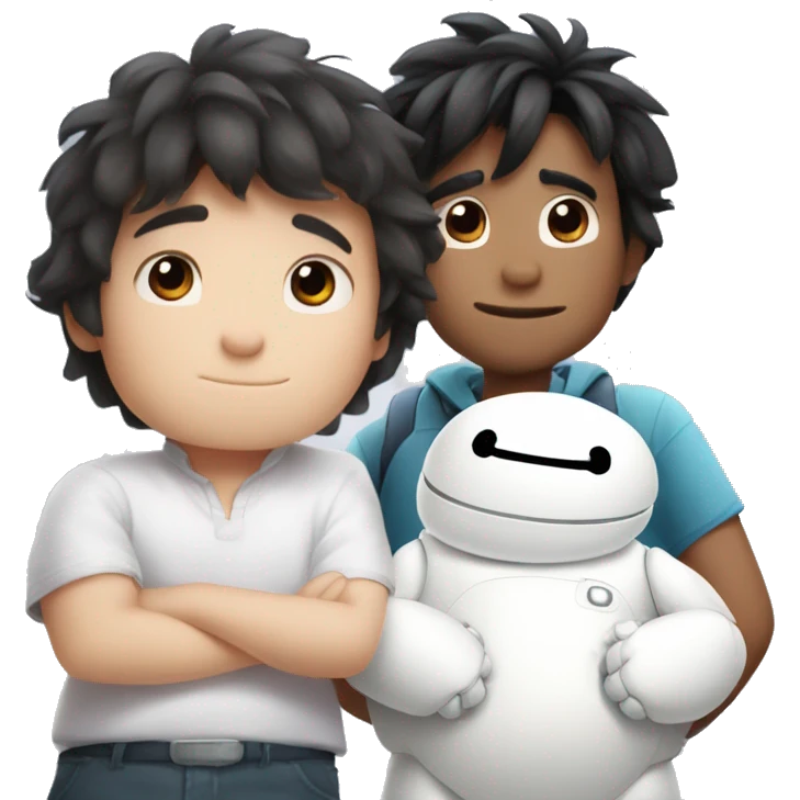 Baymax y hiro emoji