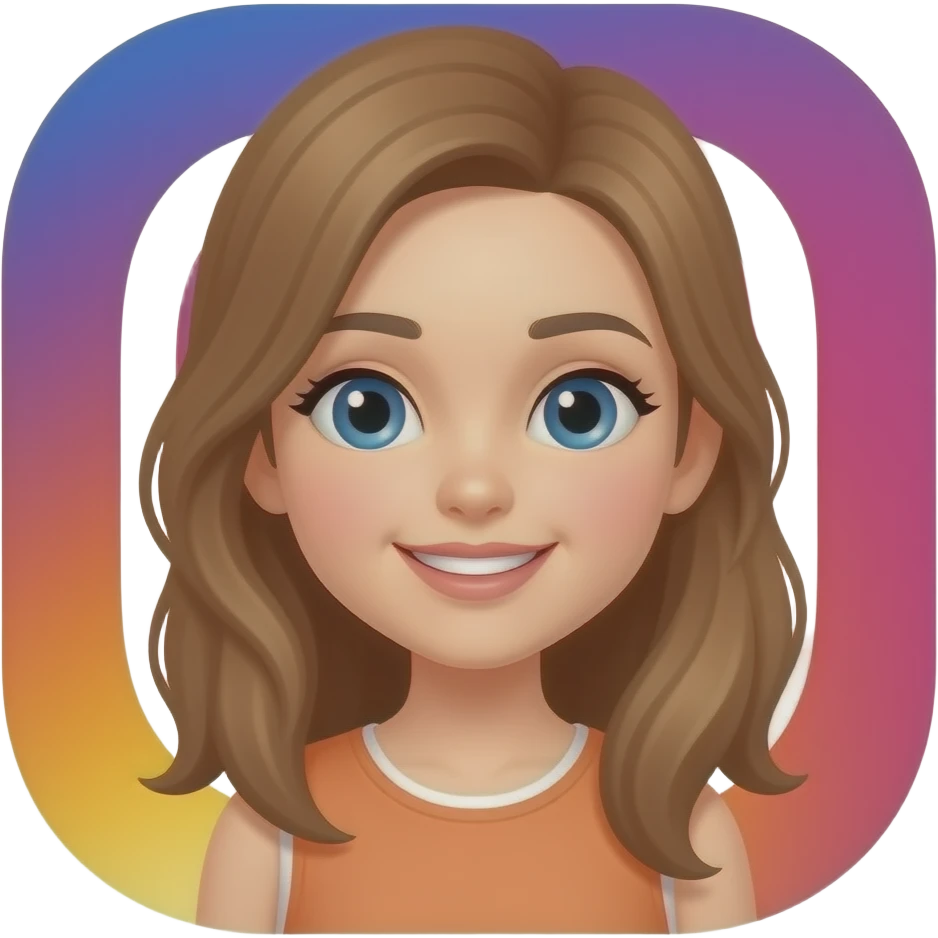 Chica usando instagram emoji