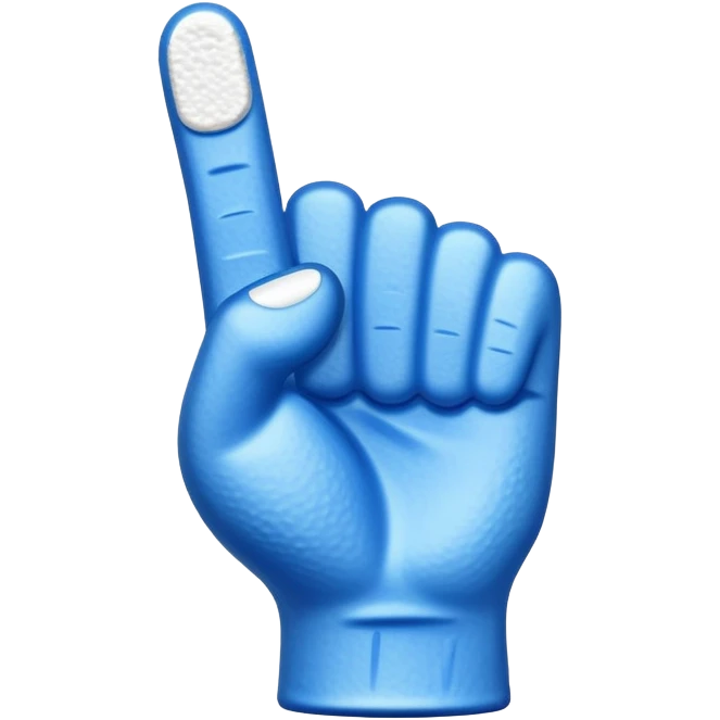 blue foam finger 1 emoji