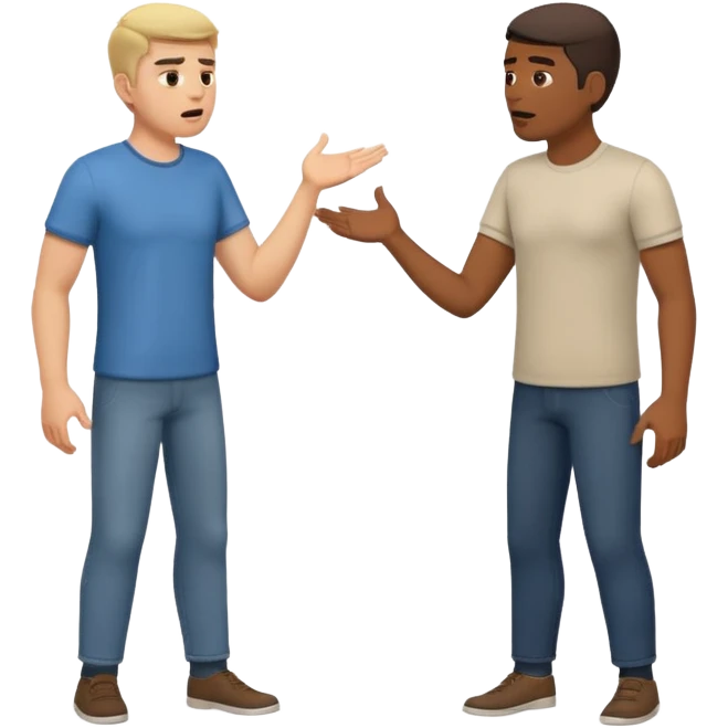 two men arguing full body emoji