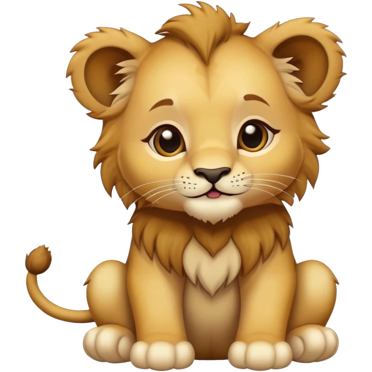 cute baby lion cub emoji