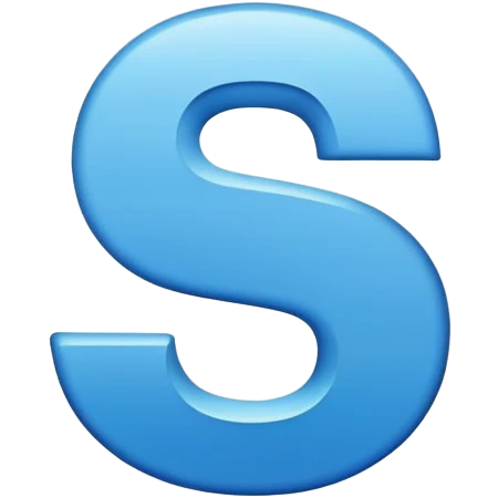 Capital Blue S with a period after emoji