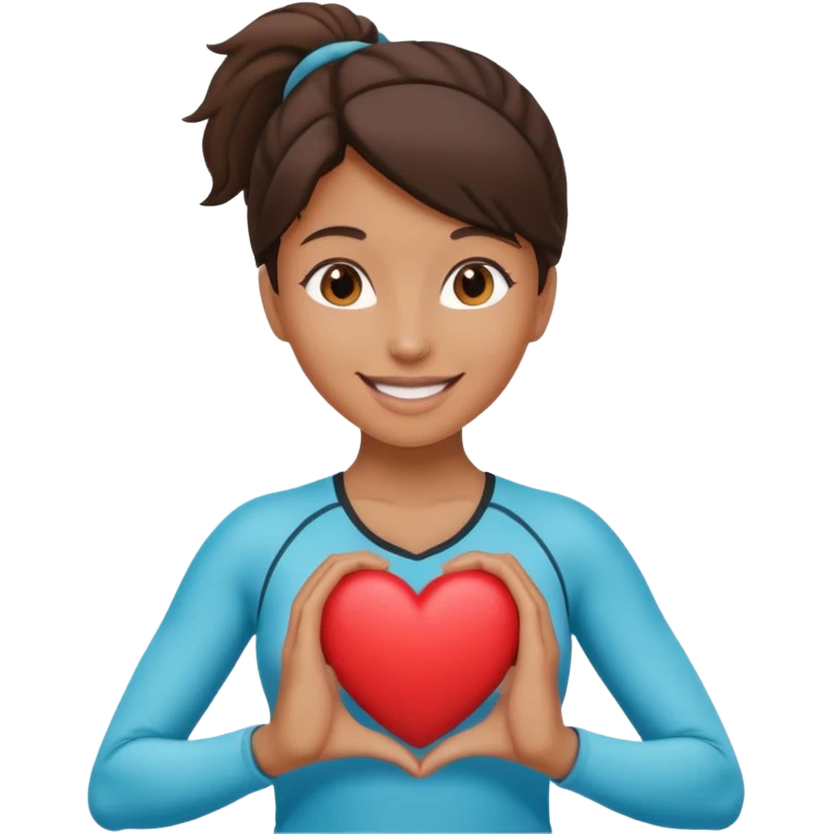 A woman who loves to run and holds a heart emoji