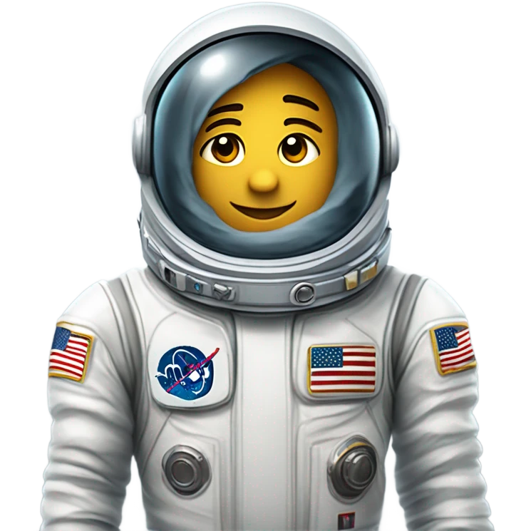 um astronauta flutuando no espaço emoji