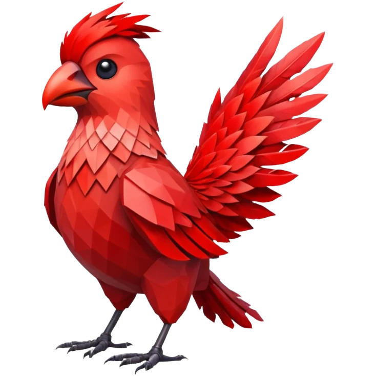 blood bird low poly emoji