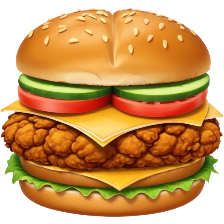 a friend chicken sandwich no lettuce or tomato emoji