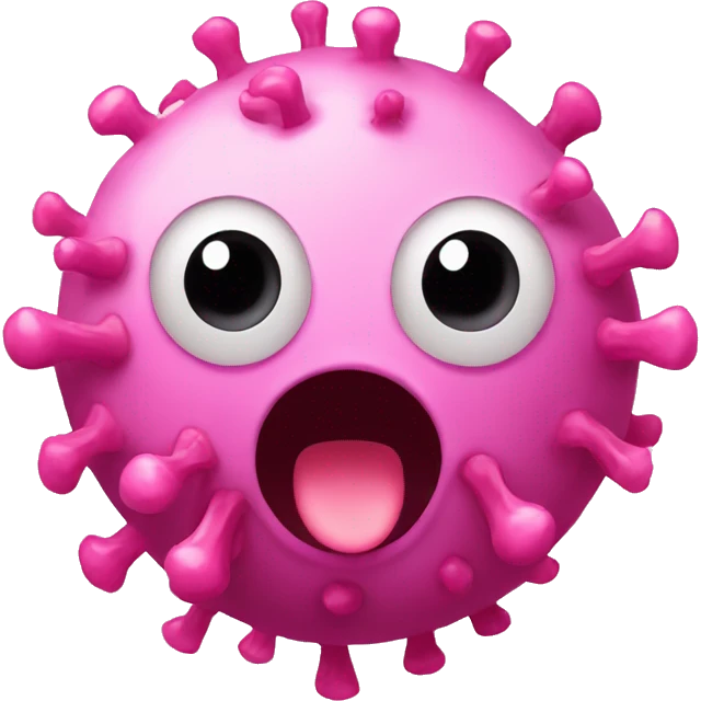 Cute pink Varicella zoster virus emoji
