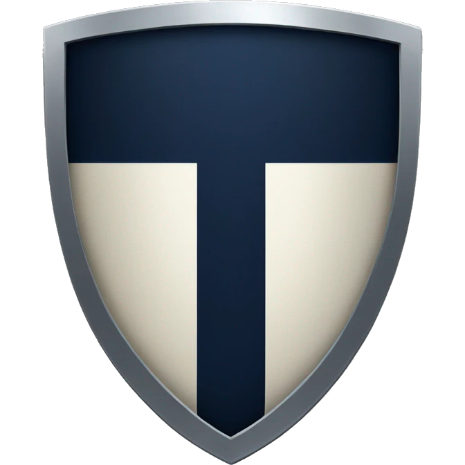 shield with navy and black cross pattern emoji