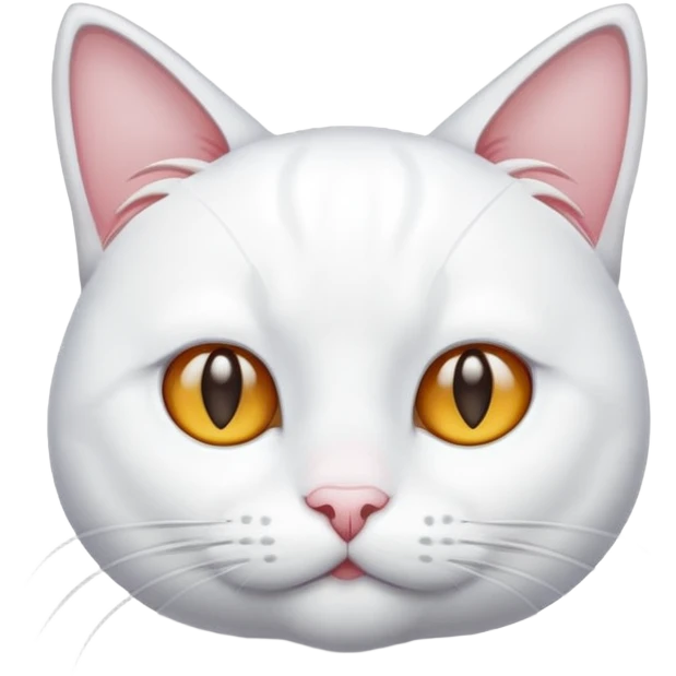 A white cat emoji