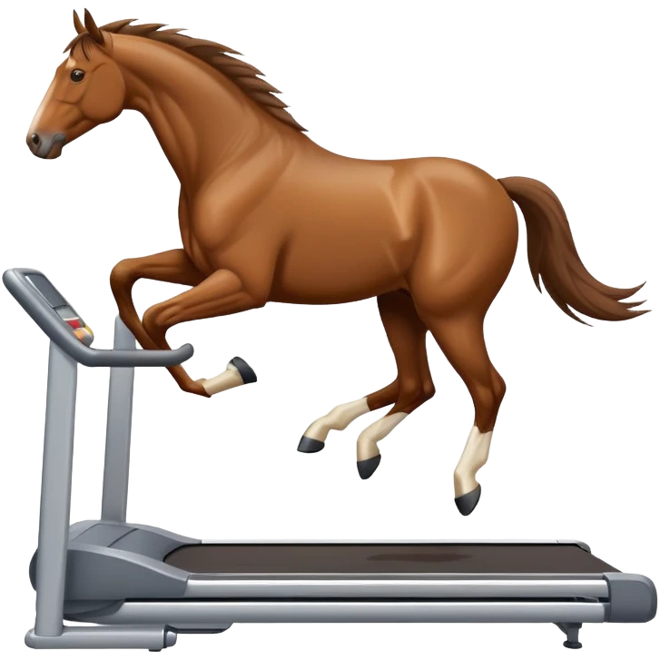 horse running on treadmill emoji