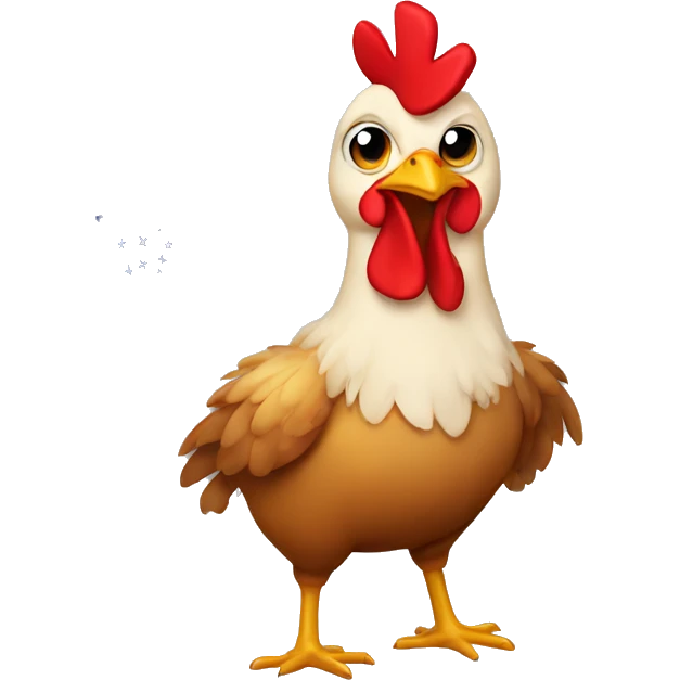 chicken with the color of flag turkey emoji