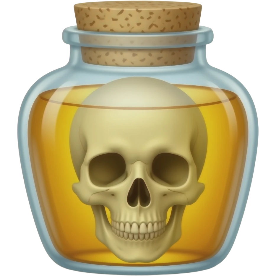 Skull in a honey bottle emoji