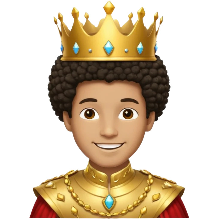 Afro white prince emoji