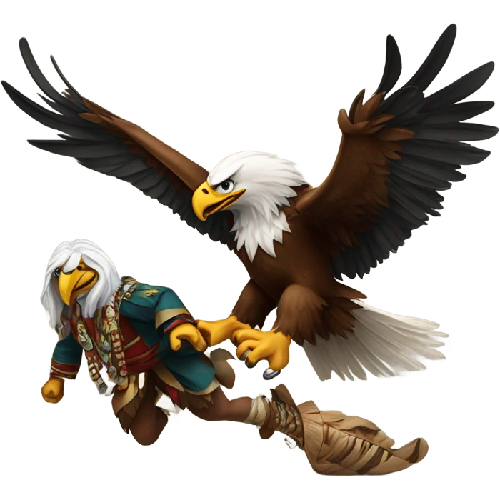 Eagles dragging the chief emoji