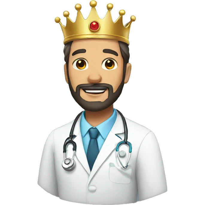 doctor with a crown and beard emoji