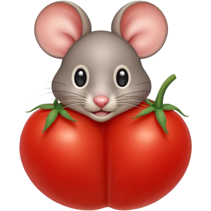 Mouse with a tomato emoji