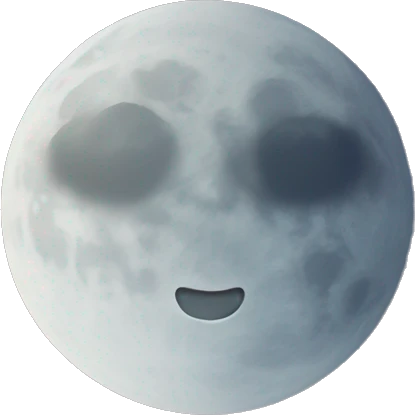moon on the sky background emoji