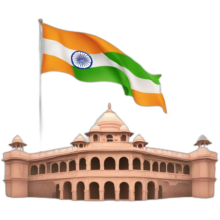 republic day india flag hosting emoji