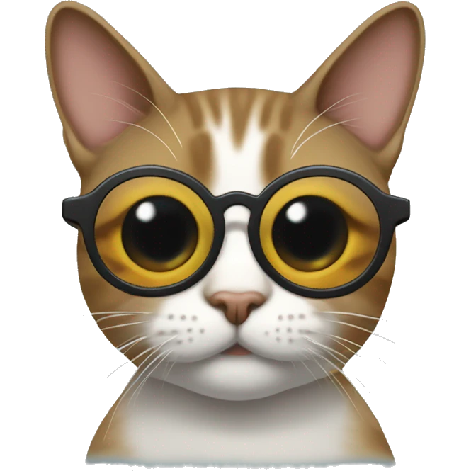 Gato con gafas  emoji