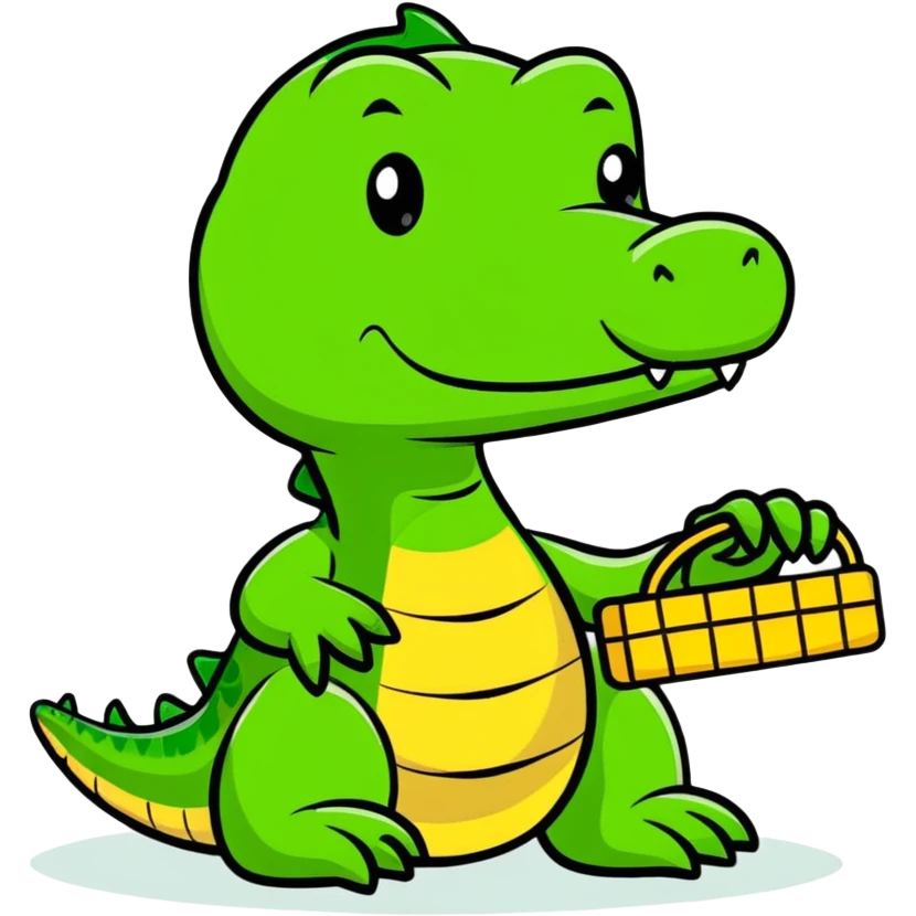 Alligator recently  with handler emoji