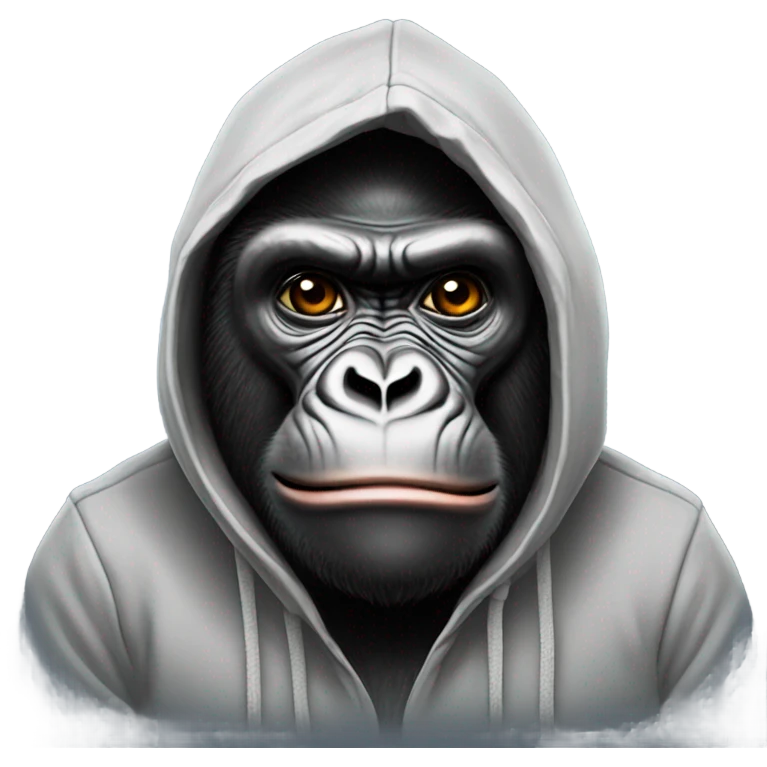 Gorilla wearing hoodie emoji