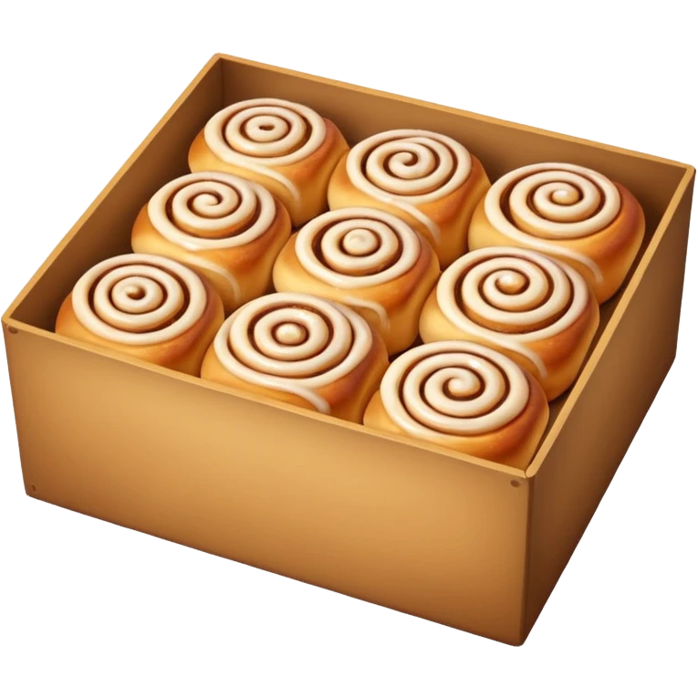 cinnabons in box  emoji